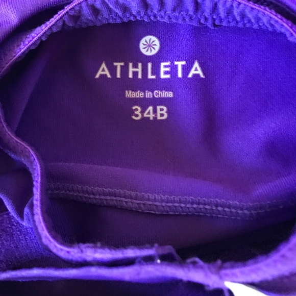Athleta Purple Wild Card Yoga Bra Strappy Tank size 34B - Picture 5 of 6